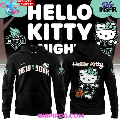 Hello Kitty x New York Liberty Black Special Hoodie Gift For Sport Music Fans