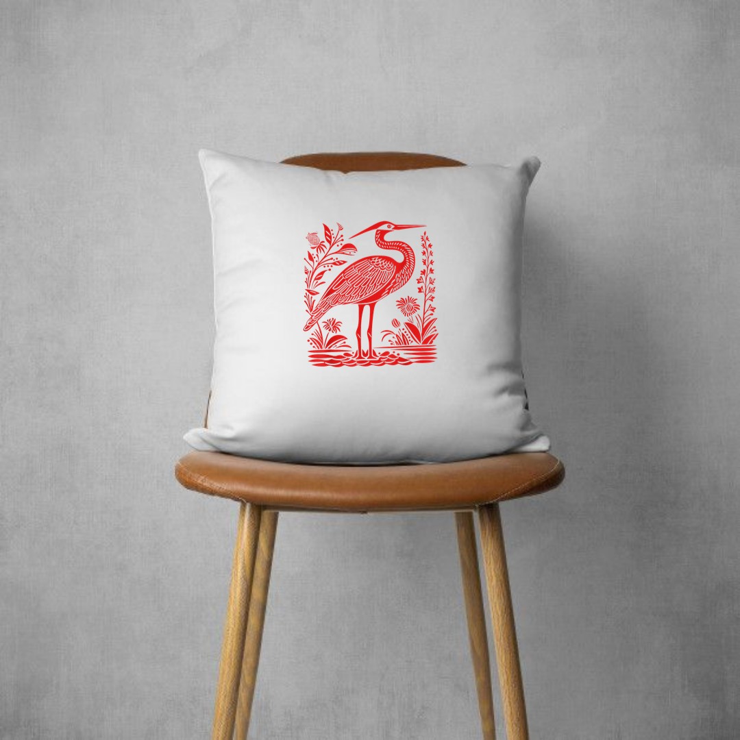 Heron Graphic For Bird Lover Girl Women Pillows