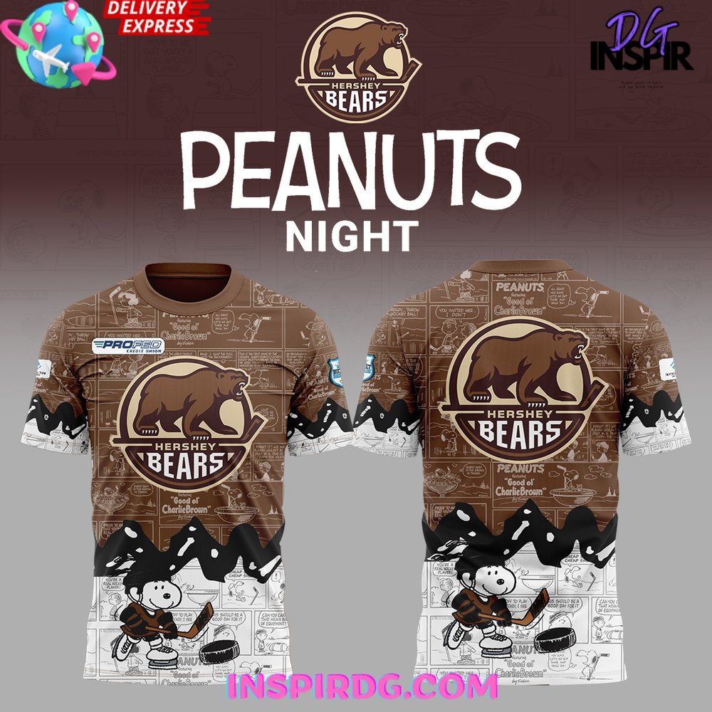 Hershey Bears Anniversary of Peanuts T-Shirt Gift For Sport Music Fans