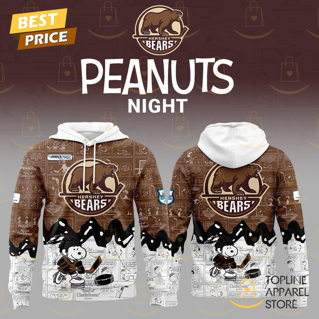 Hershey Bears x Peanuts Night 75th Anniversary Hoodie Gift For Sport Music Fans