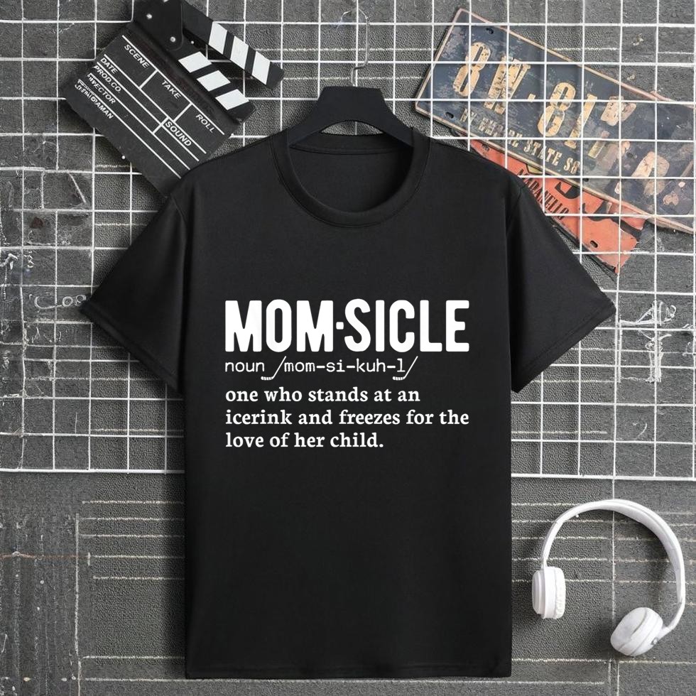 Hockey Mom Momsicle Definition Ice Hockey Supportive Mom T-Shirt