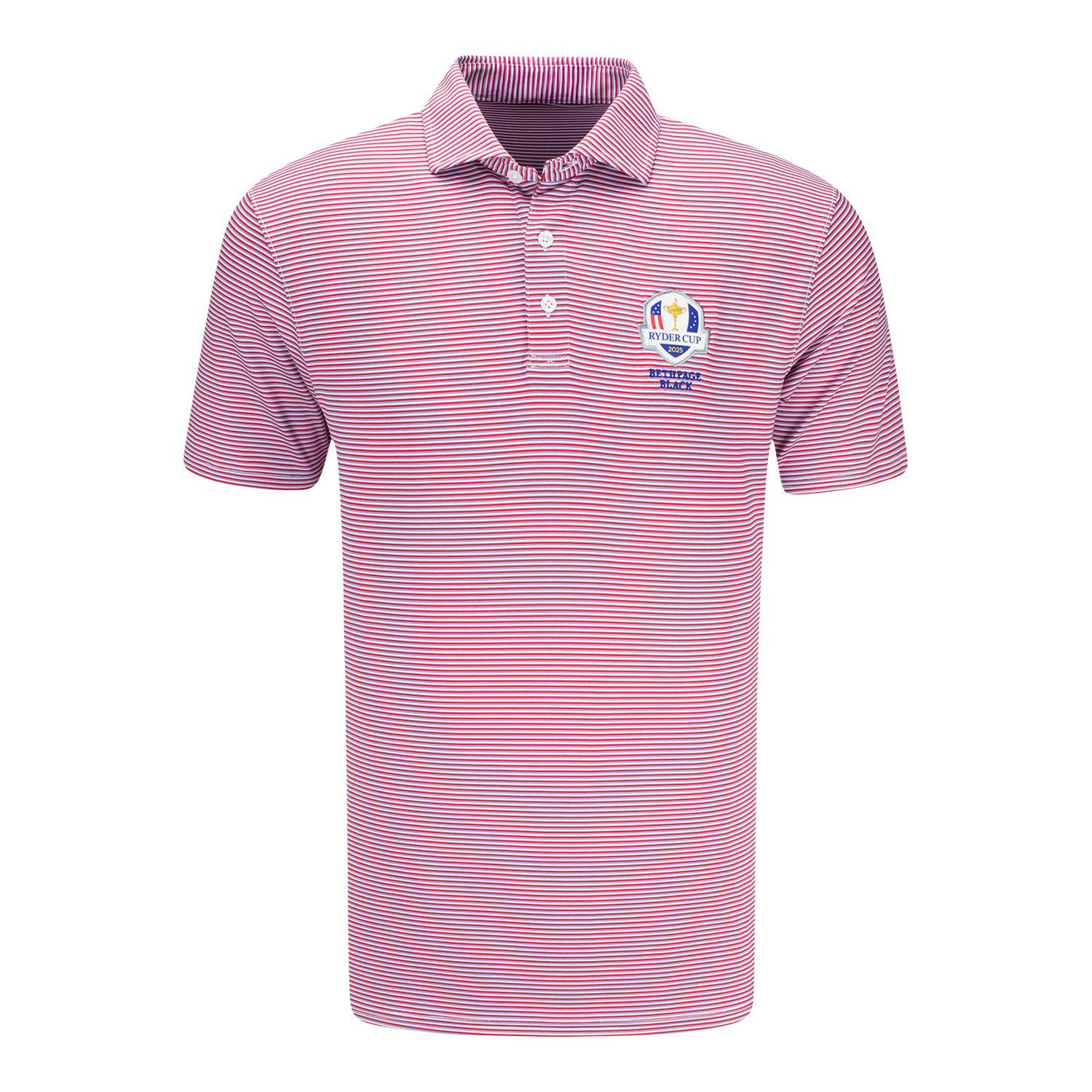 Holderness And Bourne 2025 Ryder Cup Gresham Stripe Polo Shirt Best Golf Gifts For Men
