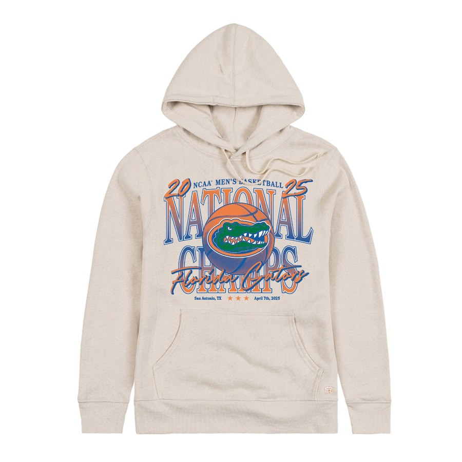 Homefield Cream Florida Gators 2025 NCAA Mens Basketball National Champions Hoodie Him Gifts