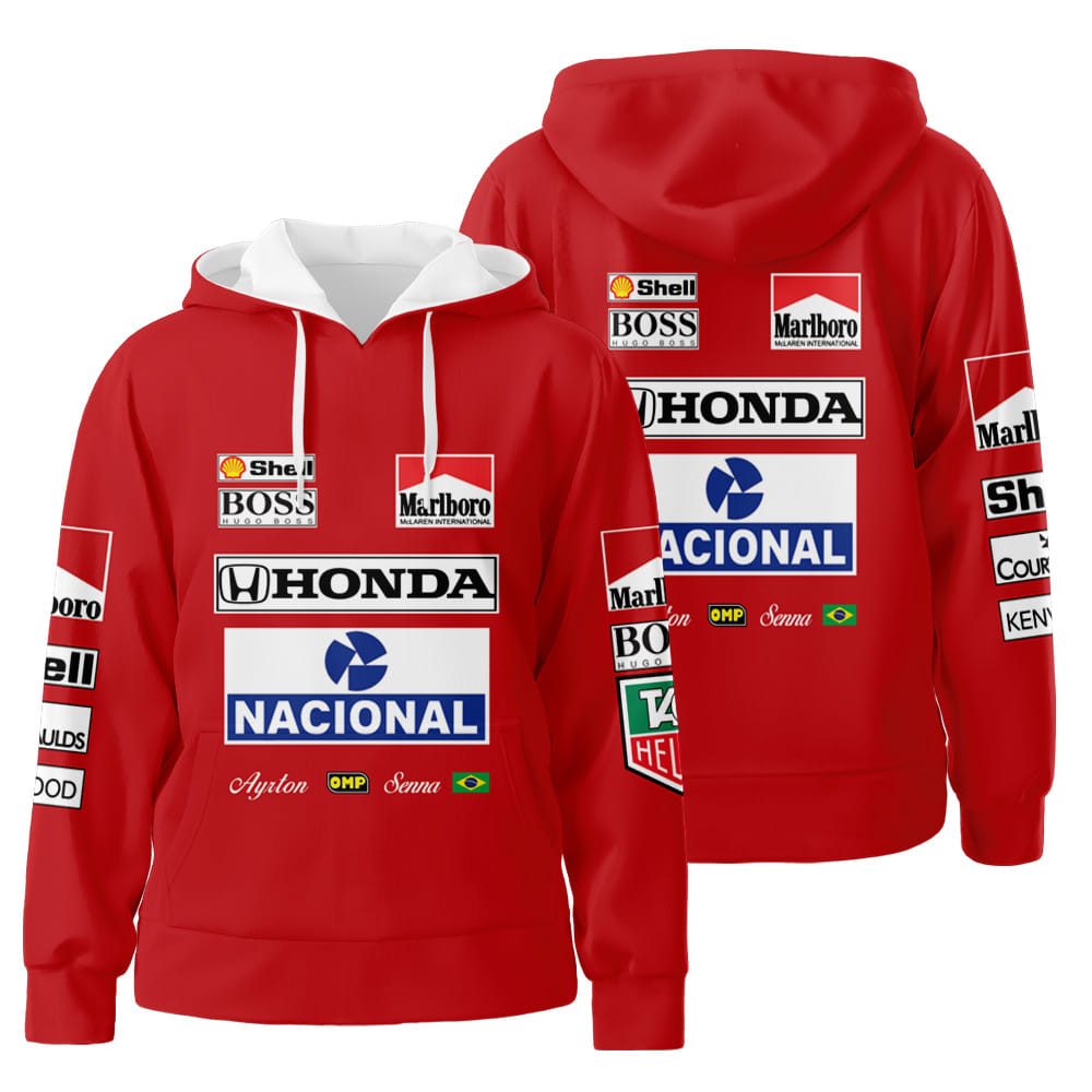 Honda Ayrton Senna 3D All Over Print Hoodie, Zip-Up Hoodie Gift For Sport Music Fans