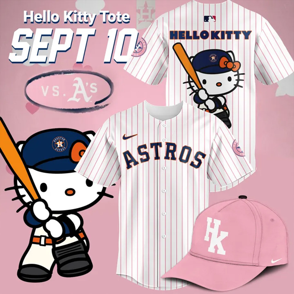Houston Astros Hello Kitty Baseball Jersey Best Gifts For Baseball Lovers