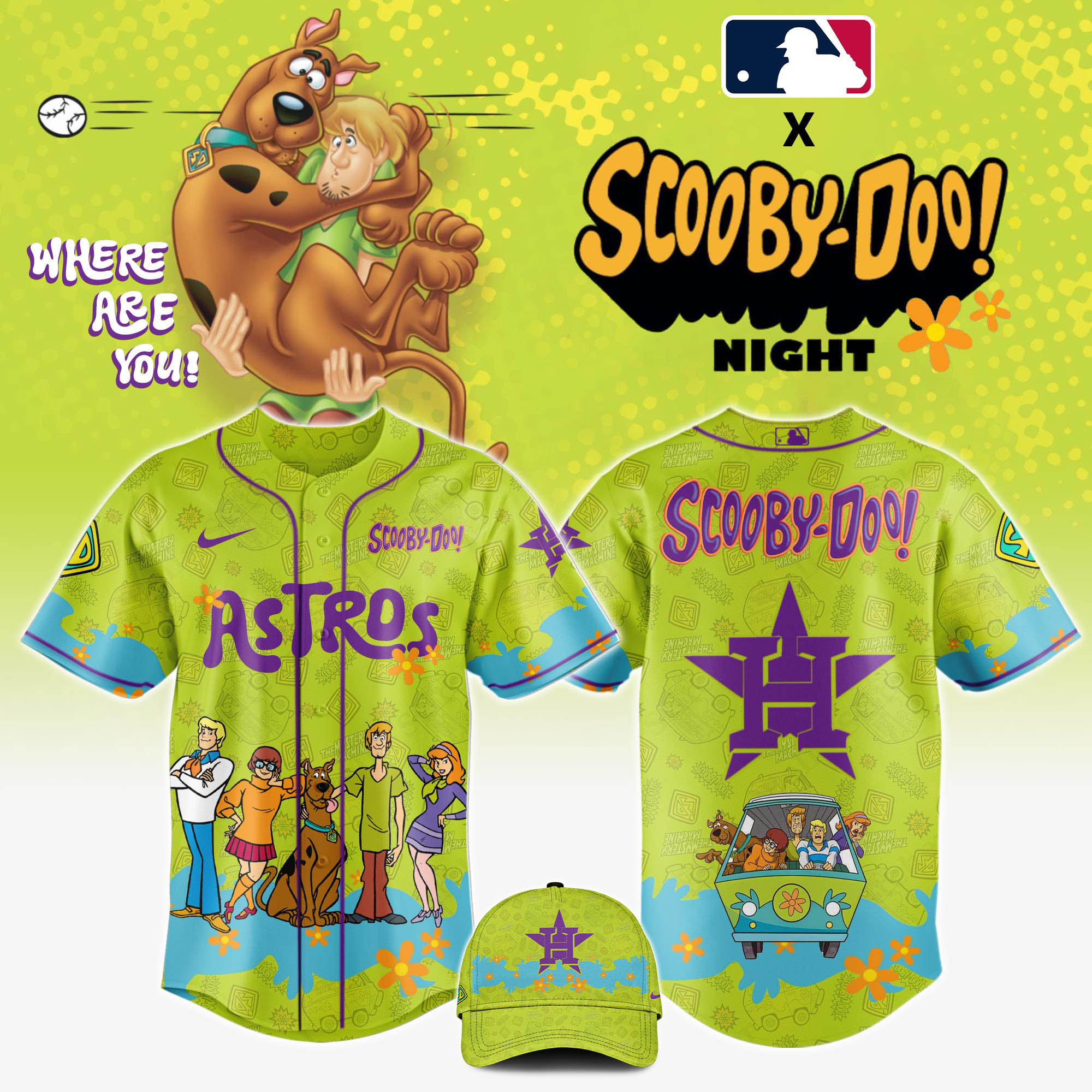 Houston Astros MLB x Scooby Doo Personalized New Baseball Jersey For Fans