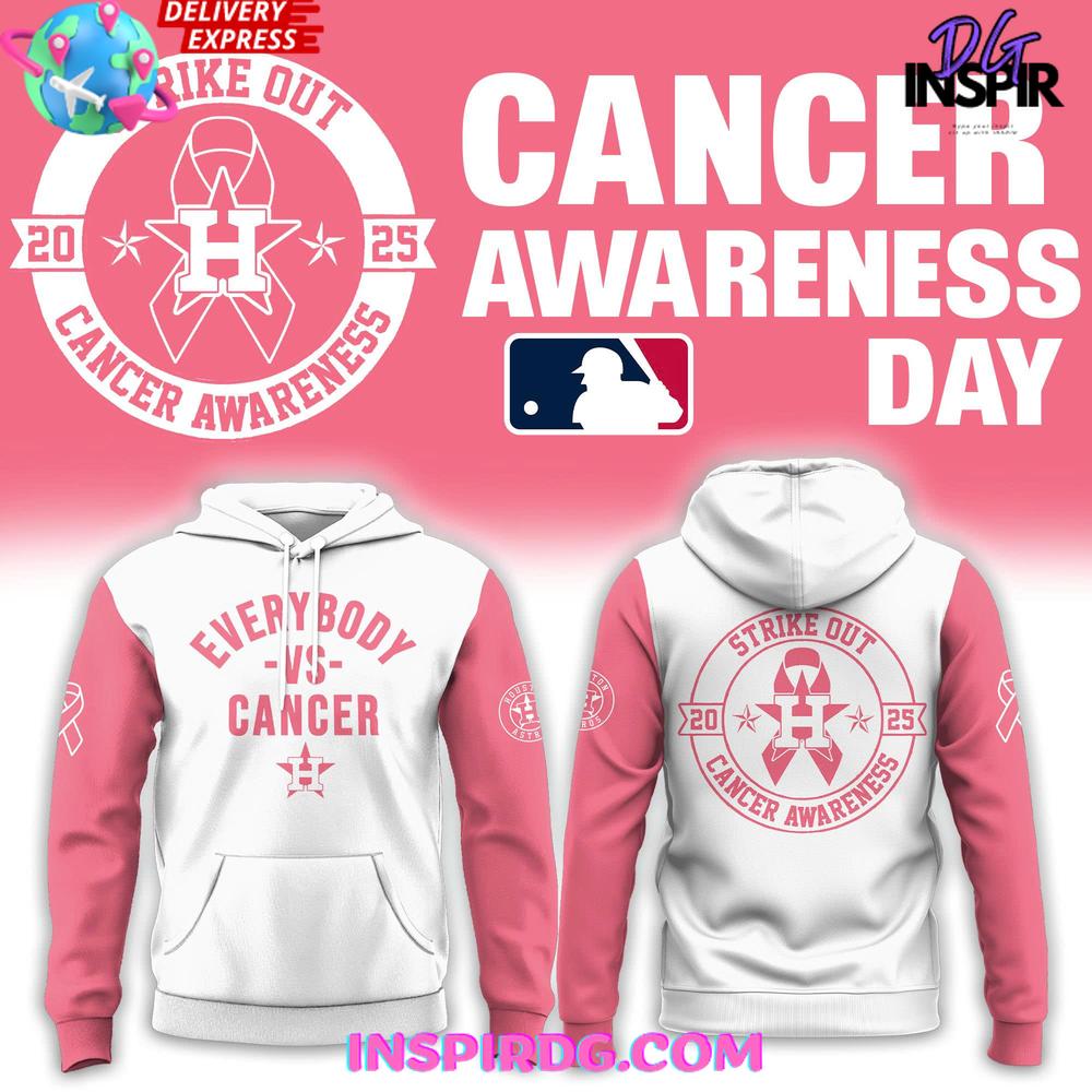 Houston Astros Strike Out 2025 Cancer Awareness Hoodie Premium Merchandises
