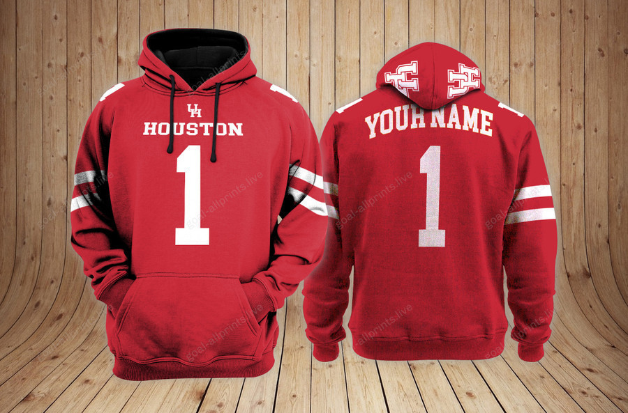 Houston Cougars football NCAA Custom 3D Hoodie PT19138