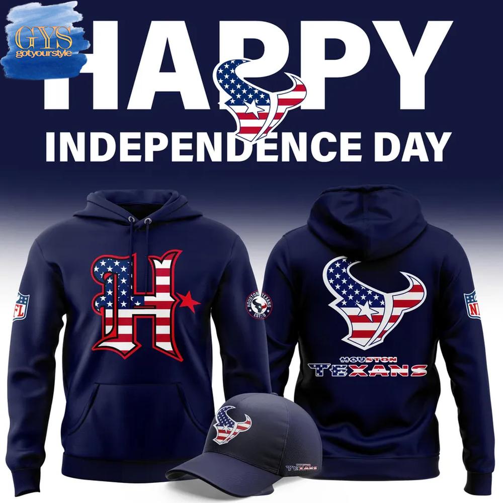 Houston Texans 2025 Happy Independence Day Hoodie Premium Merchandises
