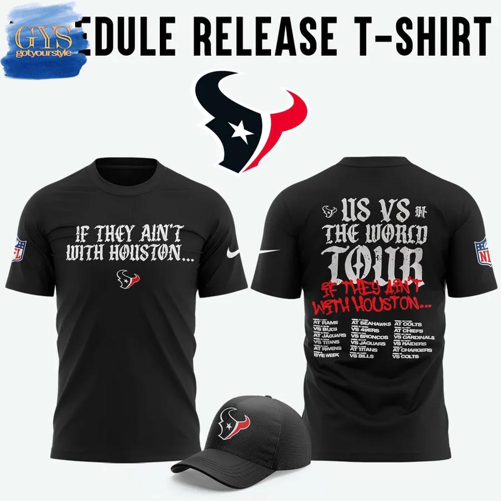 Houston Texans 2025 Schedule Release T-Shirt Premium Merchandises