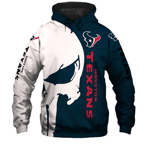 Houston Texans Punisher NFL Unisex 3D Hoodie