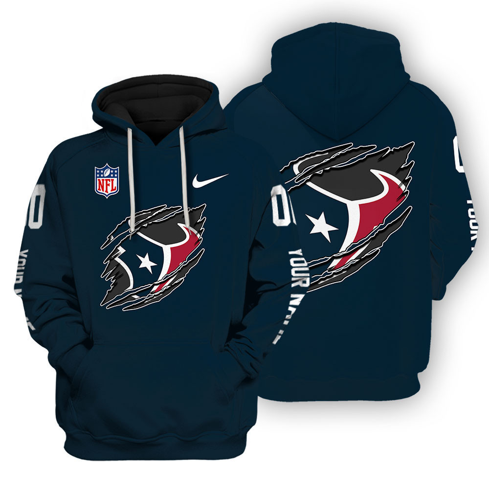 Houston Texans Scratch Logo NFL 3D Hoodie Version 106