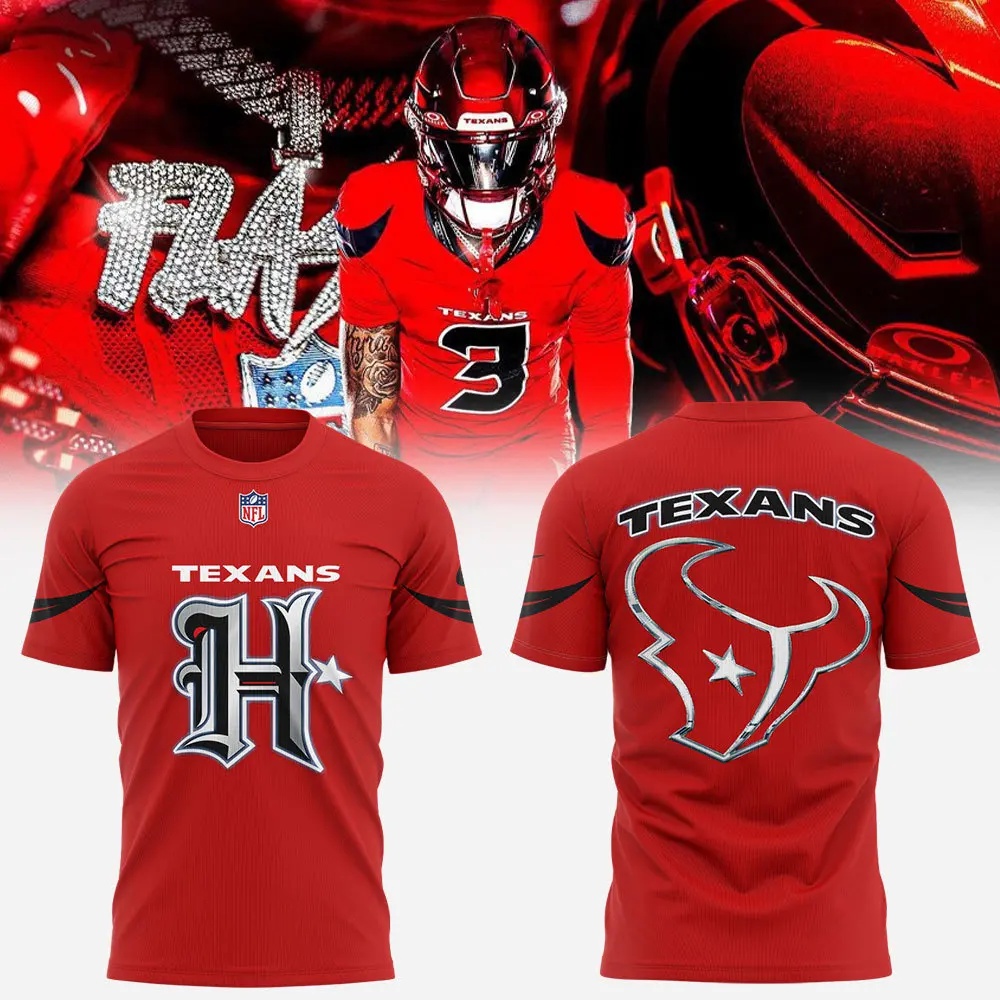 Houston Texans UNIFORM Battle Red T Shirt