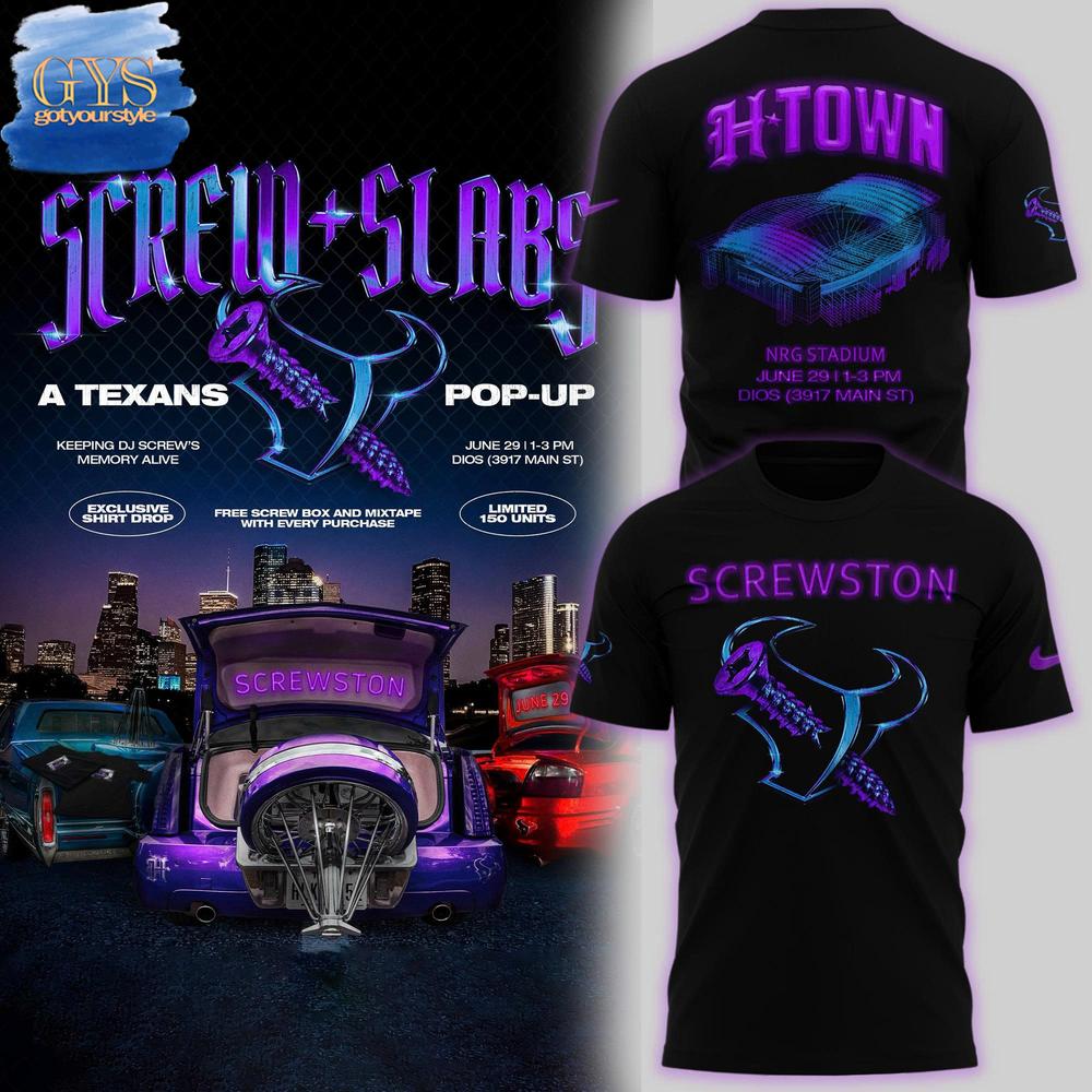 Houston Texans x DJ Screw Screwston Limited Edition T-Shirt Premium Merchandises