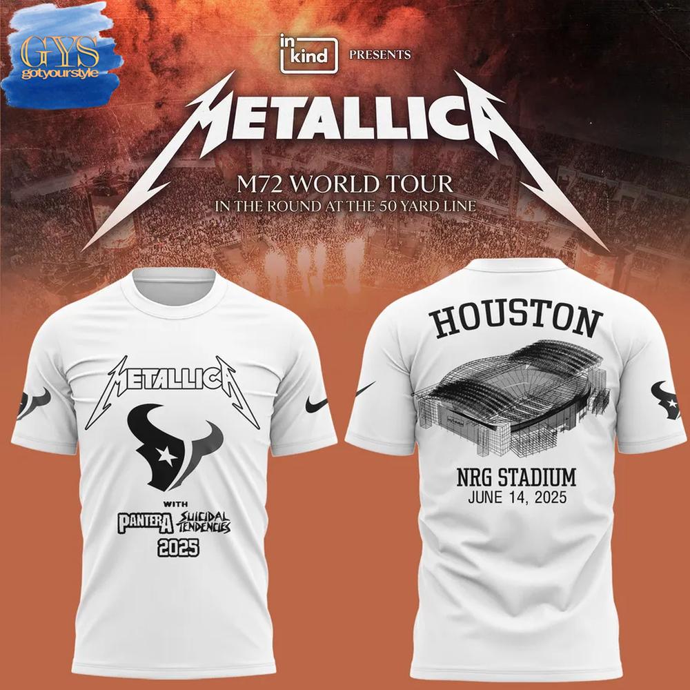 Houston Texans x Metallica Tour 2025 T-Shirt