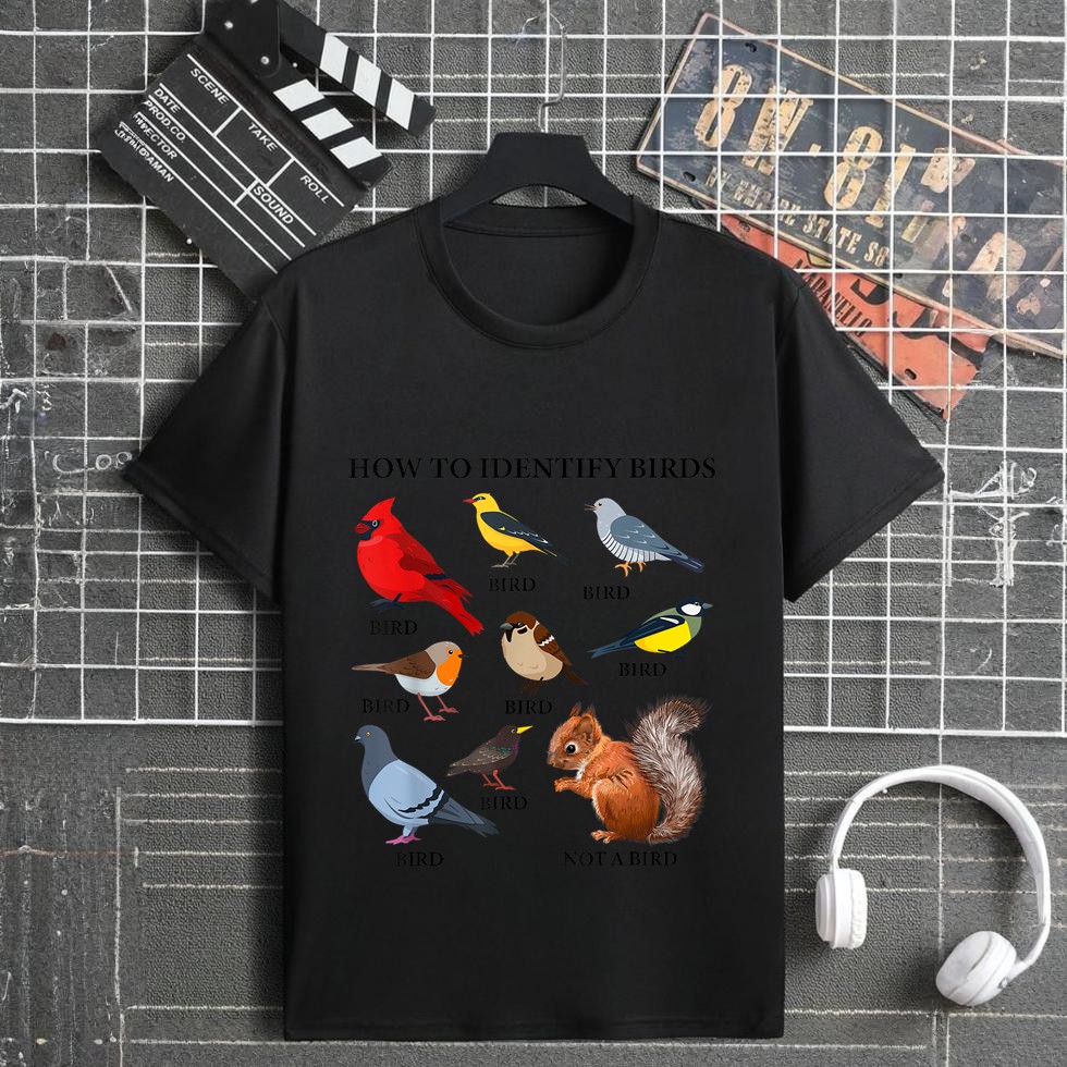 How to Identify Birds Funny Birds Identification Birdwatcher T-Shirt