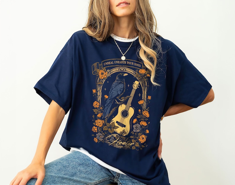 Hozier Tour 2024 2025 Shirt, Hozier Unreal Unearth Tour Tshirt, Hozier Music Tour Shirts Premium Merchandise