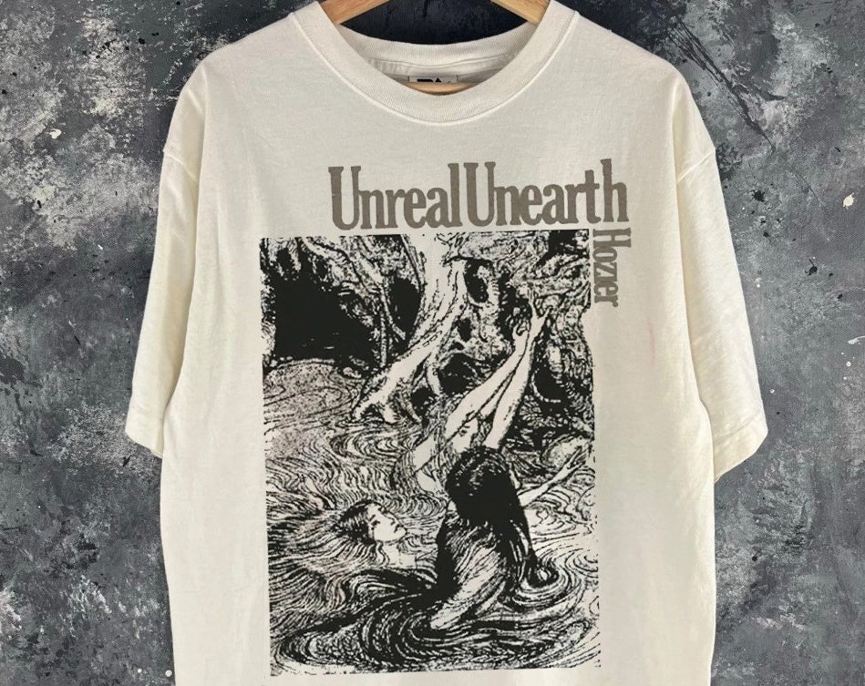Hozier Unreal Unearth Lyrics Tee â€“ Vintage Inspired 2024 2025 Tour Shirt
