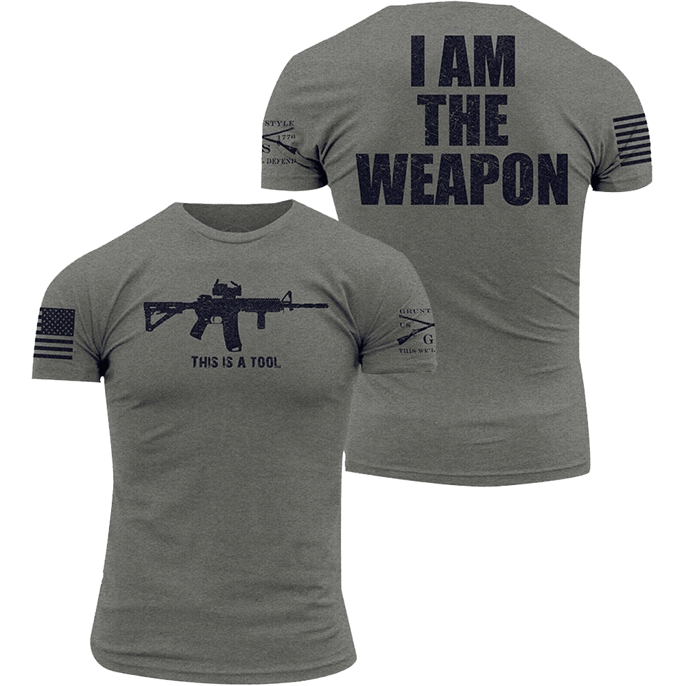 I Am The Weapon Shirt This Is A Tool Gun T-Shirt Dad Fathers Day Gifts For Gun Lovers