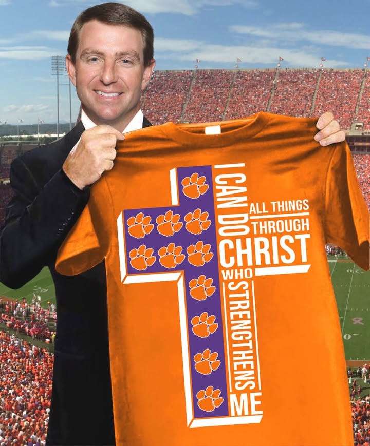 I Can Do All Things Through Christ Clemson Tiger T-Shirt Best Gifts For Baseball Fans