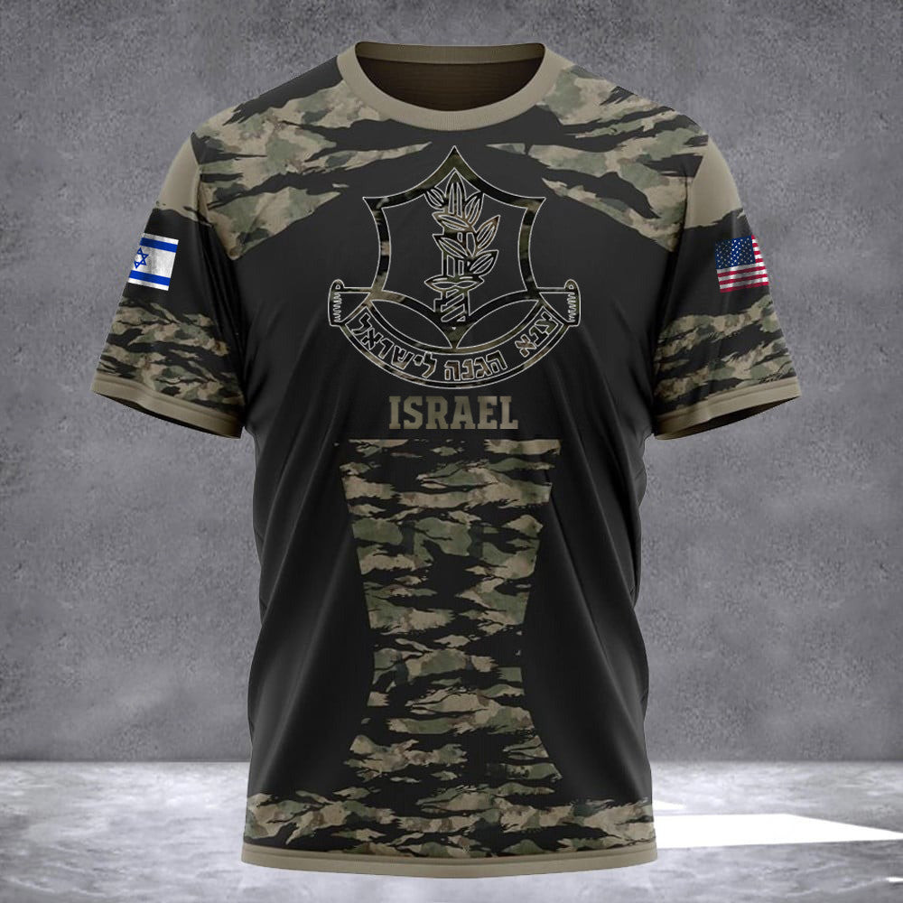 IDF T-Shirt American Stand With You Israel Shirt Camo Clothing Israel Merch