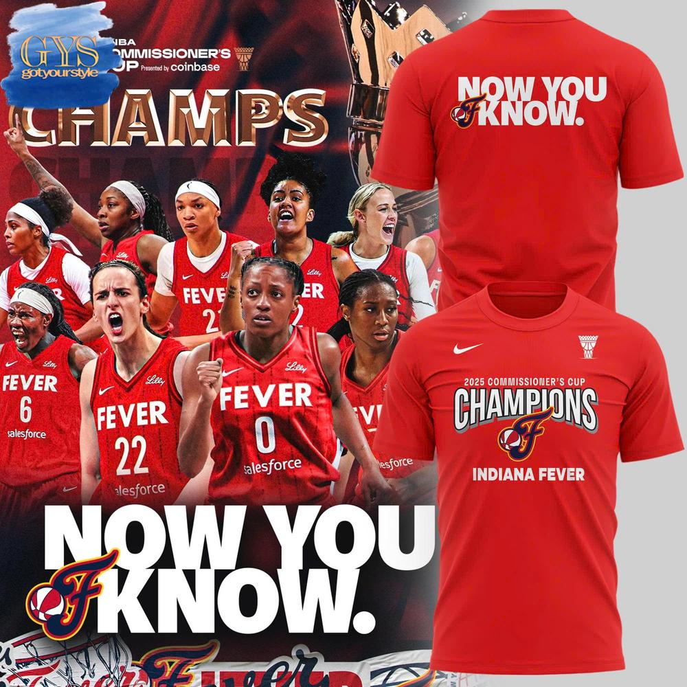 Indiana Fever 2025 WNBA Commissioner's Cup Champions T-Shirt Premium Merchandises