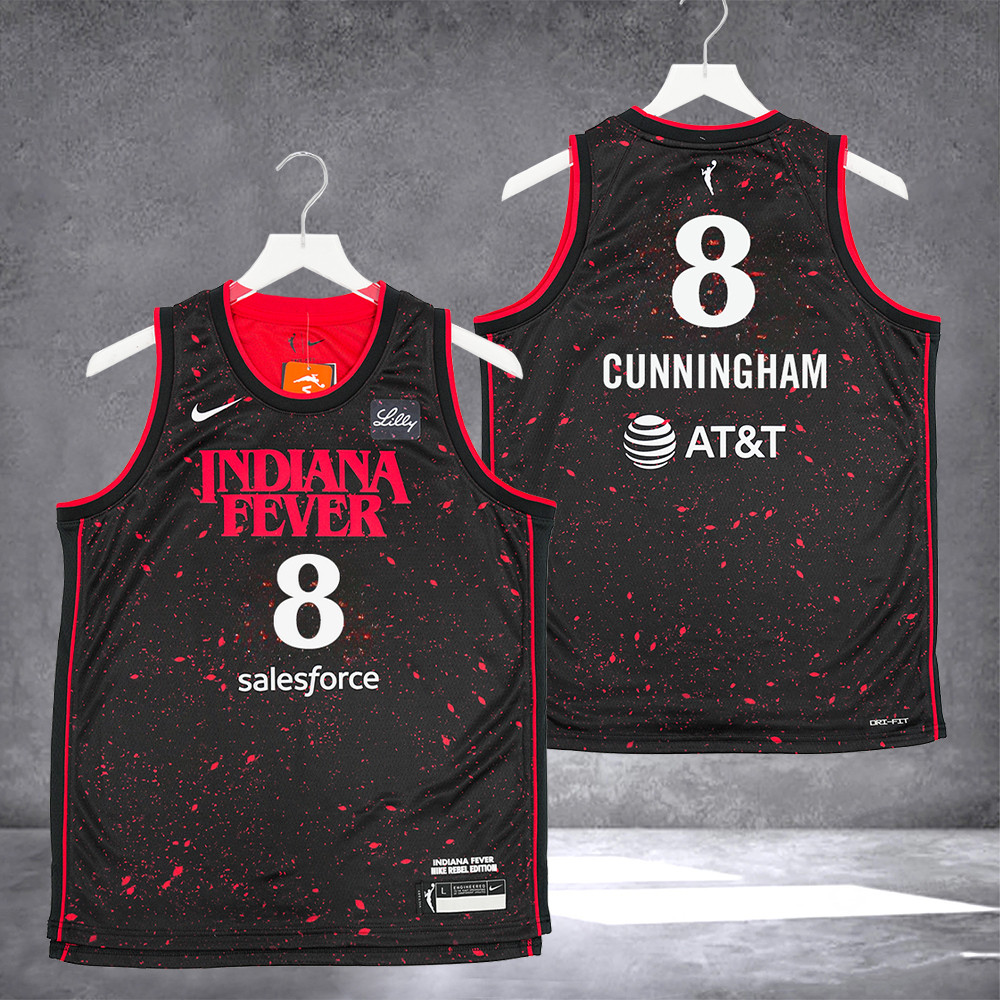 Indiana Fever 8 Sophie Cunningham Stranger Things Swingman Jersey Good Gifts For Basketball Fans 