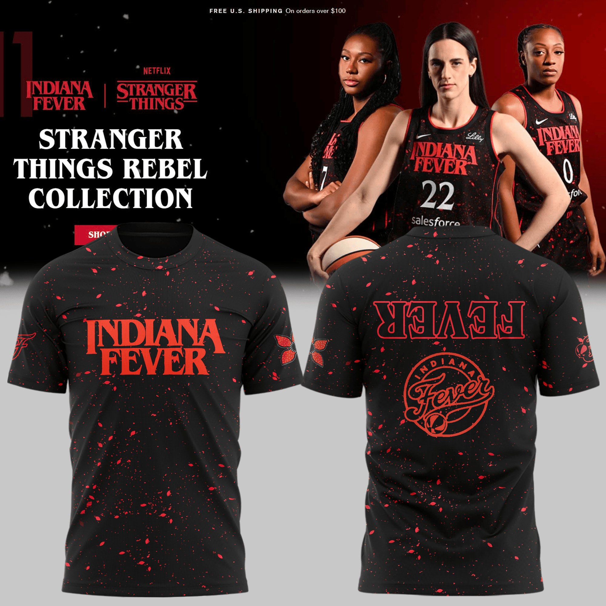 Indiana Fever Stranger Things Rebel Swingman Black Shirt Best Gifts For Fans 