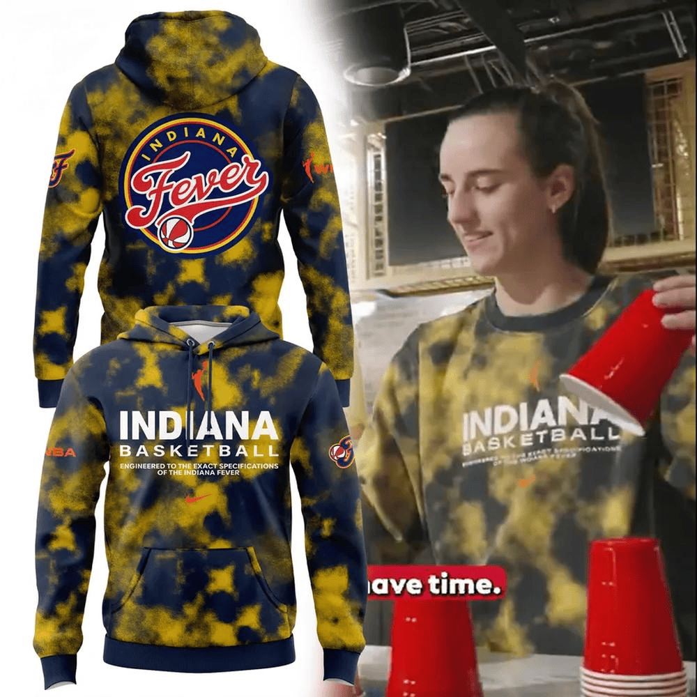 Indiana Fever WNBA Tie-Dye Hoodie Indiana Fever Merch Dad Fathers Day Gifts