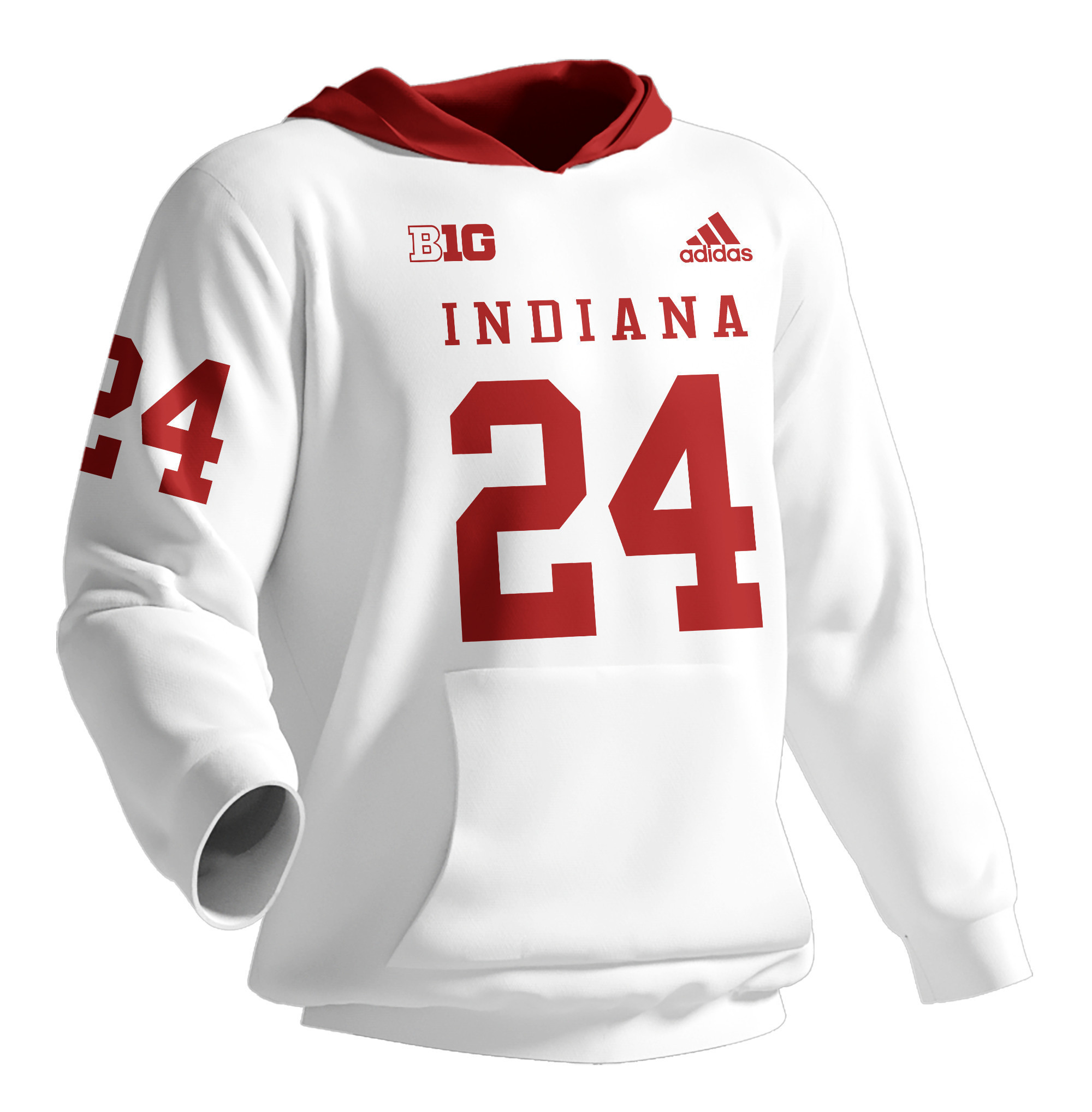 Indiana Hoosiers NCAA Custom 3D Hoodie PT19322