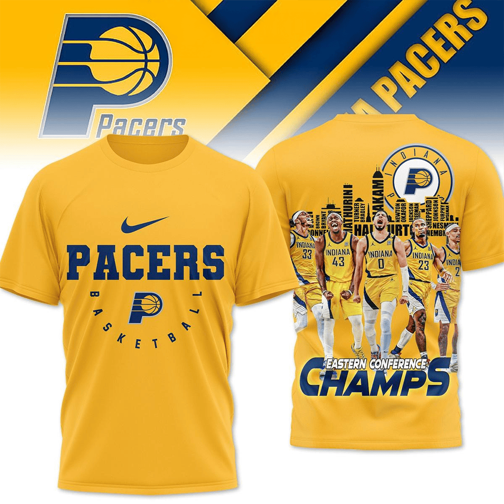 Indiana Pacers 2025 Eastern Conference Champions T-Shirt Indiana Pacers Merch Fatherâ€™s Day Gifts Premium Merchandise