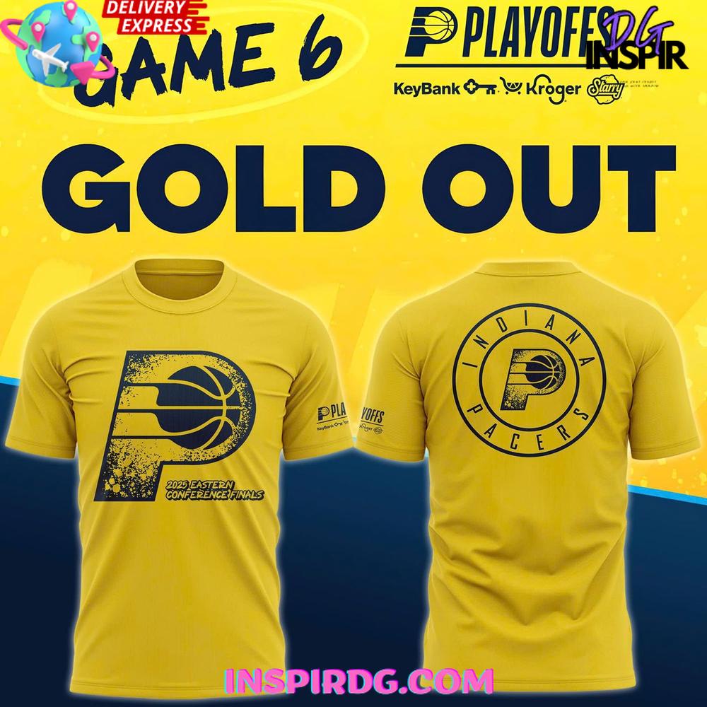 Indiana Pacers 2025 Eastern Conference Finals Gold Out Edition Shirt Collection Premium Merchandise