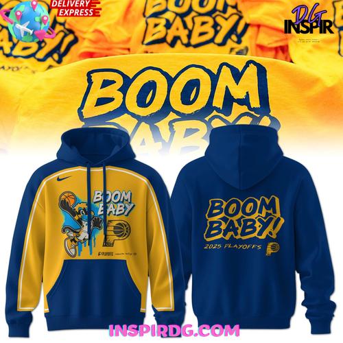 Indiana Pacers Boom Baby 2025 Playoffs Special Hoodie Premium Merchandises