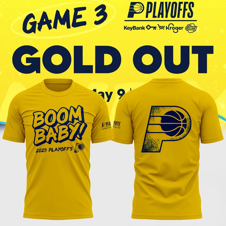 Indiana Pacers Playoffs Boom Baby T-Shirt 2025 Gift For Basketball Lover