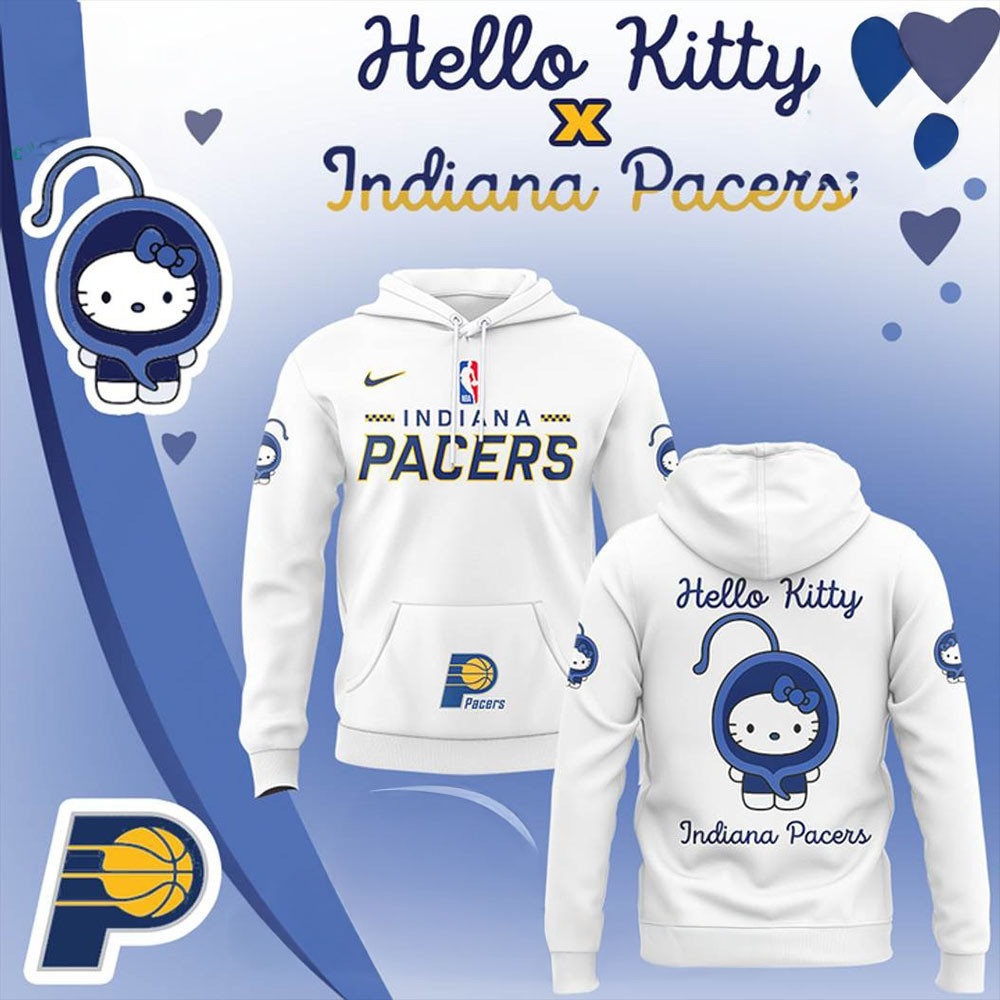 Indiana Pacers x Hello Kitty Special New Hoodie Comfortable And Relaxed Fit Shirt For Sport Fans