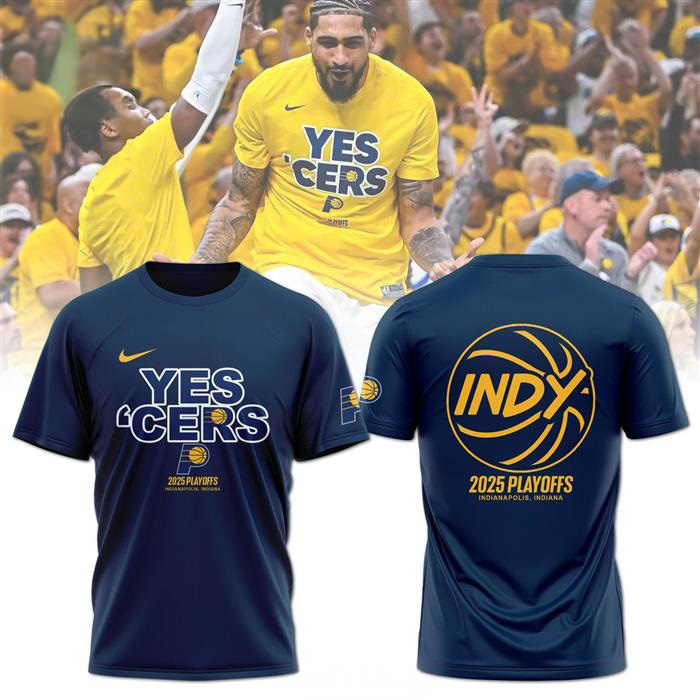 Indiana Pacers Yes Cers 2025 T-Shirt Unique Gift For Pacers Fans - Navy, M