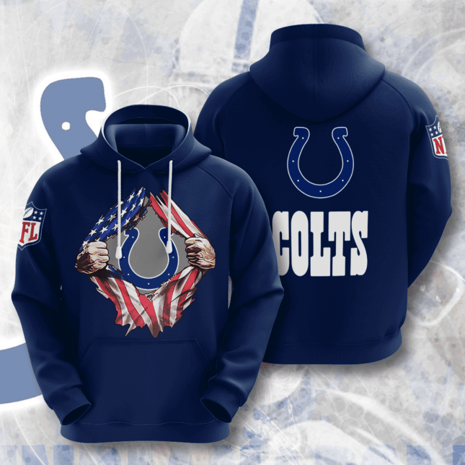 Indianapolis Colts American Football Hoodie  Zip Hoodie
