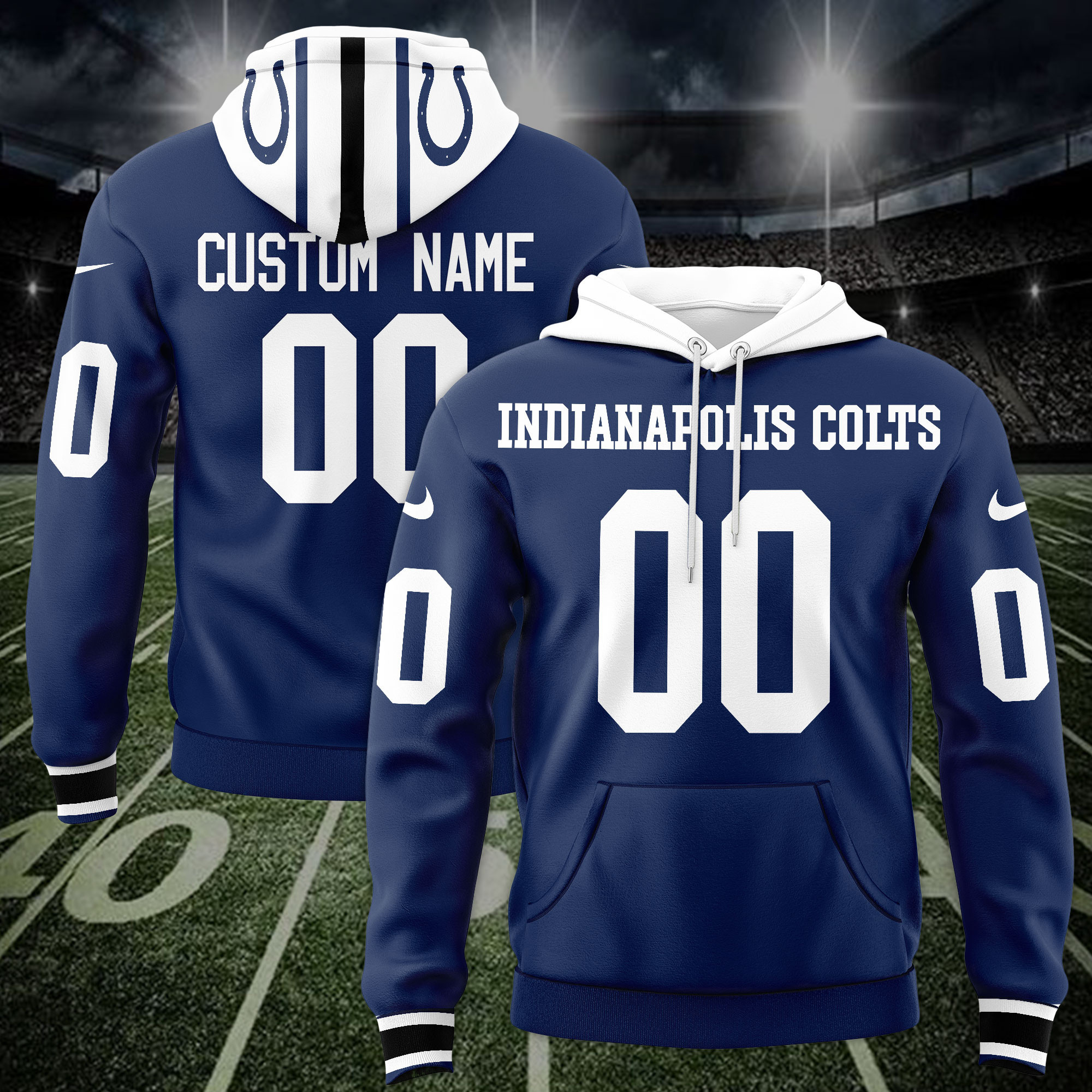 Indianapolis Colts Custom Name And Number 3D Hoodie Version 161