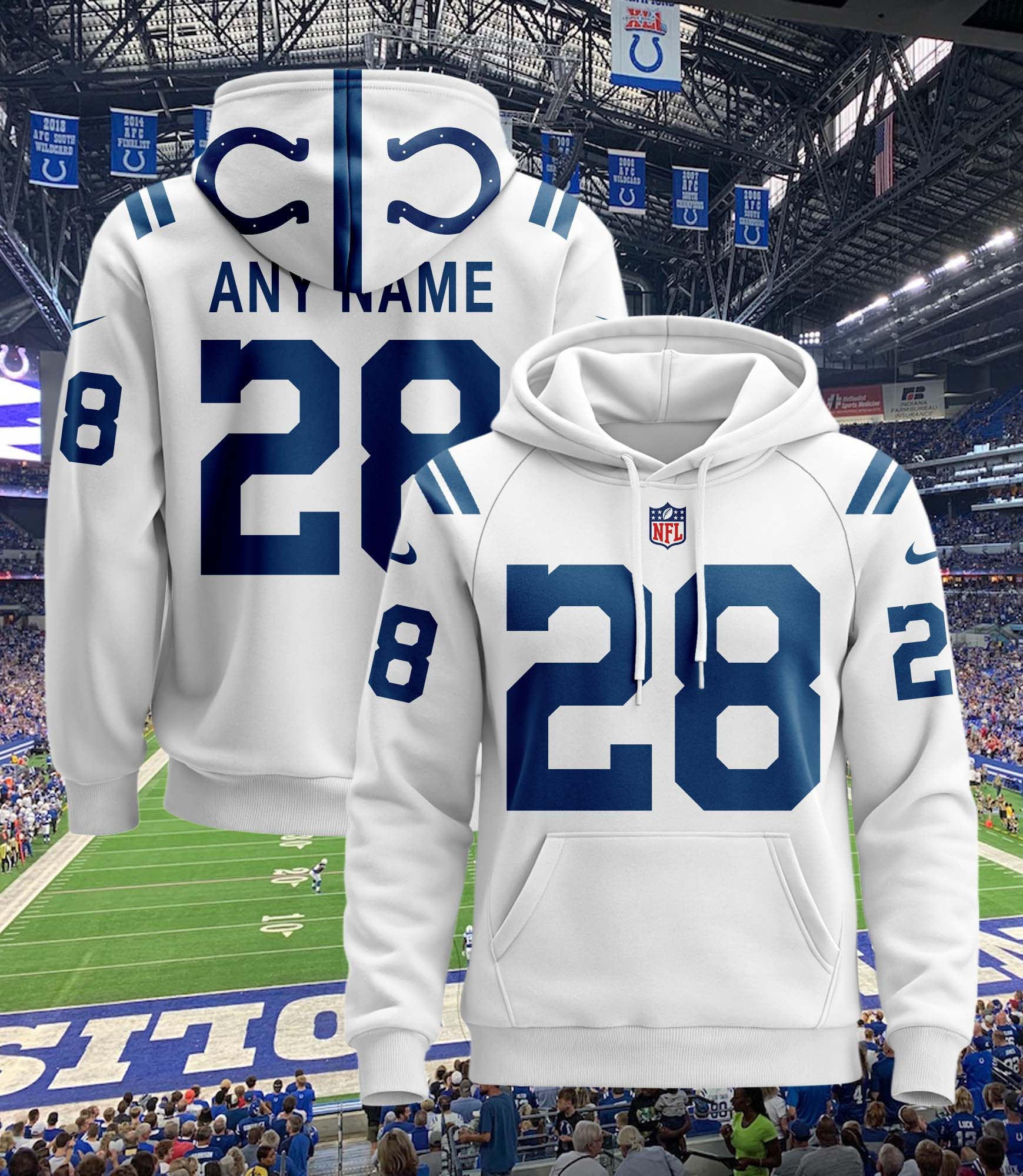 Indianapolis Colts Custom Name And Number 3D Hoodie Version 178
