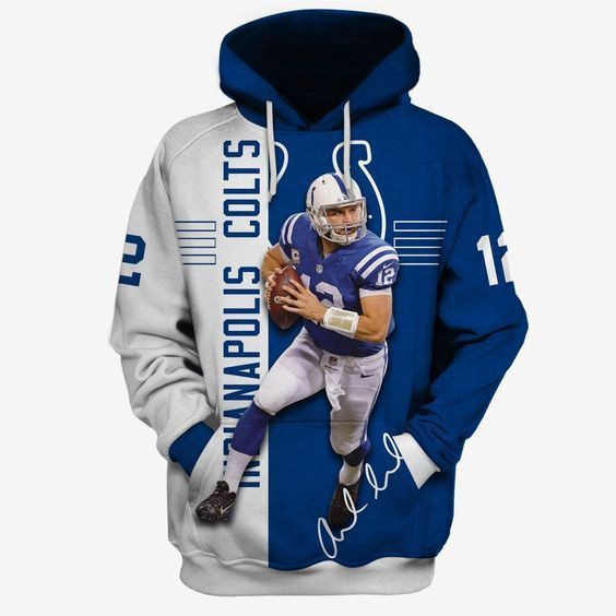 Indianapolis Colts Ncaa Football Andrew Luck Hoodie  Zip Hoodie Version 1079