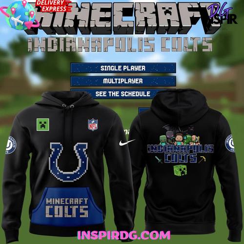 Indianapolis Colts NFL Minecraft Game Limited Edition Hoodie Premium Merchandises