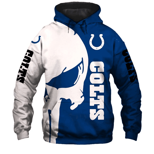 Indianapolis Colts Punisher NFL Unisex 3D Hoodie