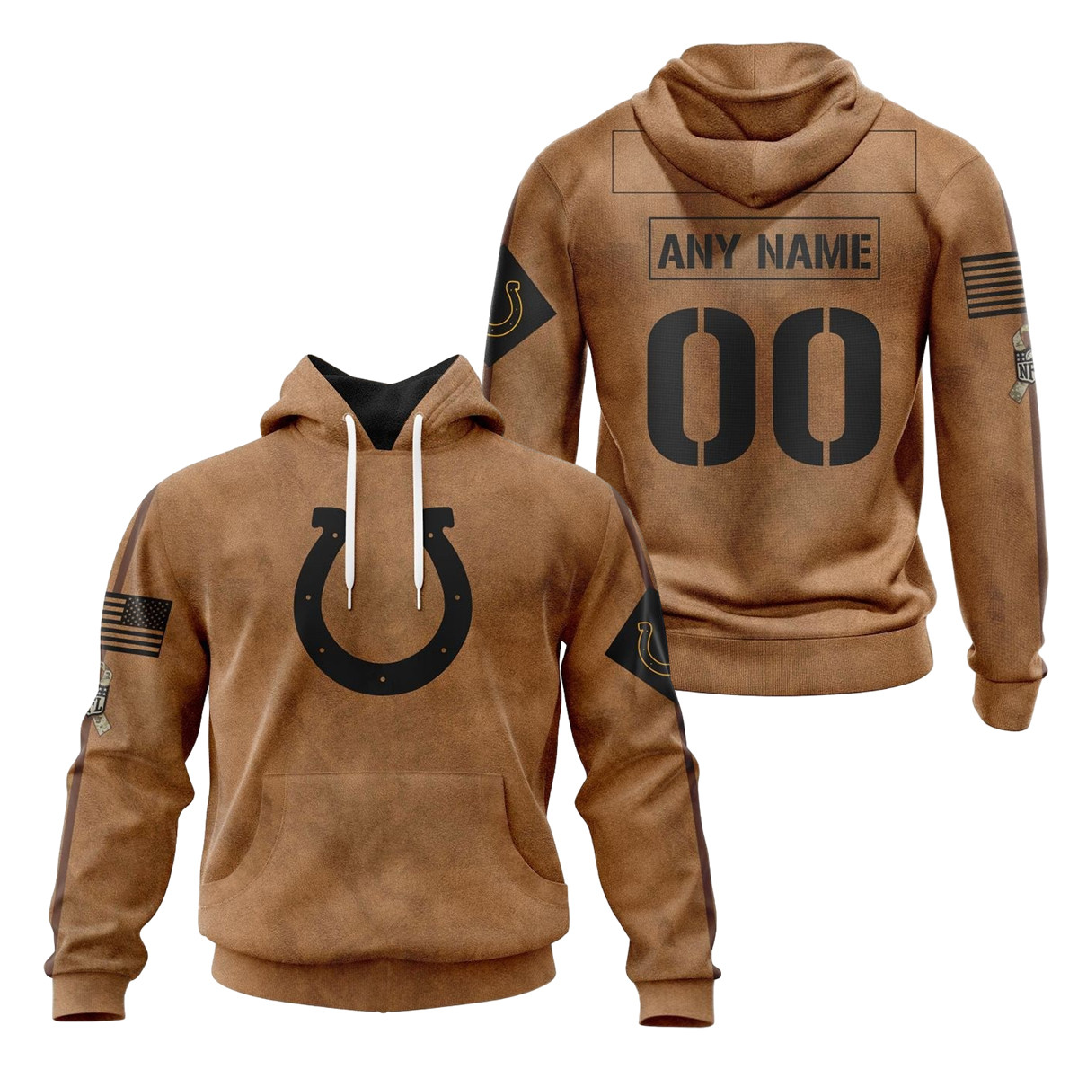 Indianapolis Colts Salute To Service Club 3D printed Sweatshirt Hoodie Zipped Hoodie