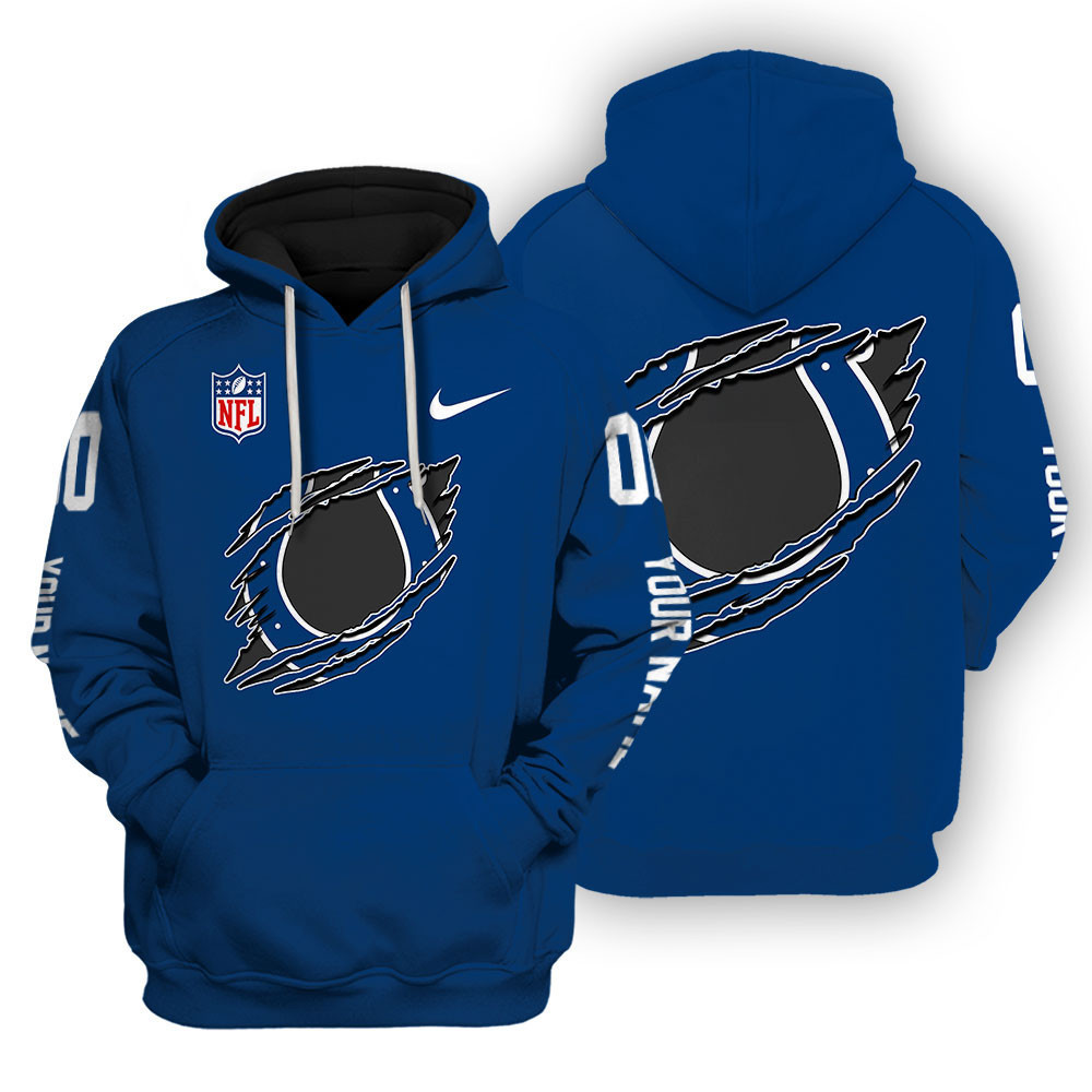 Indianapolis Colts Scratch Logo NFL 3D Hoodie Version 112