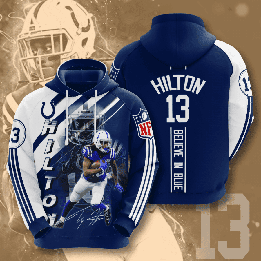 Indianapolis Colts T.Y. Hilton Hoodie  Zip Hoodie Version 1288