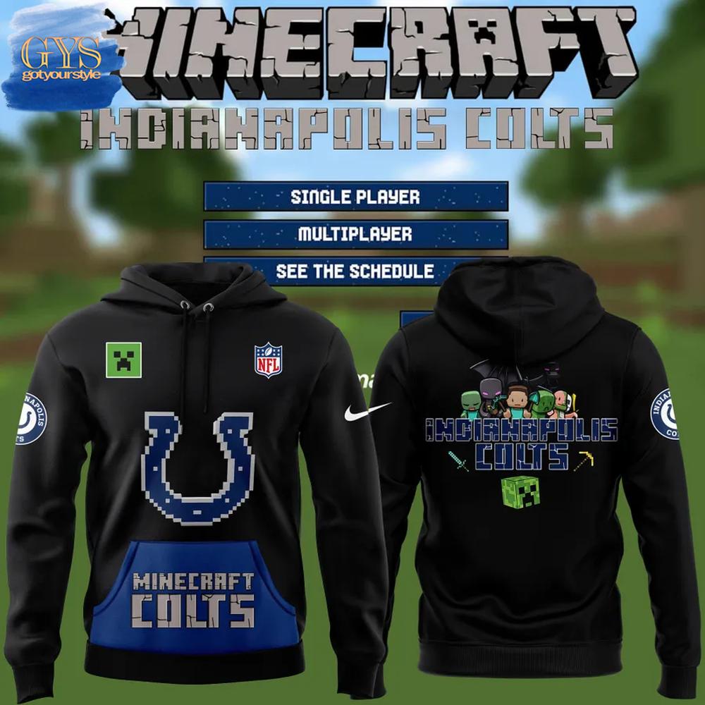 Indianapolis Colts x Minecraft Limited Edition Hoodie Premium Merchandises