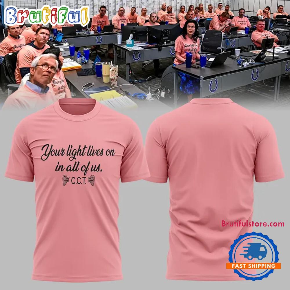 Indianapolis Colts Your Light Lives On In All Of Us C.C.T 2025 3D Print Shirt