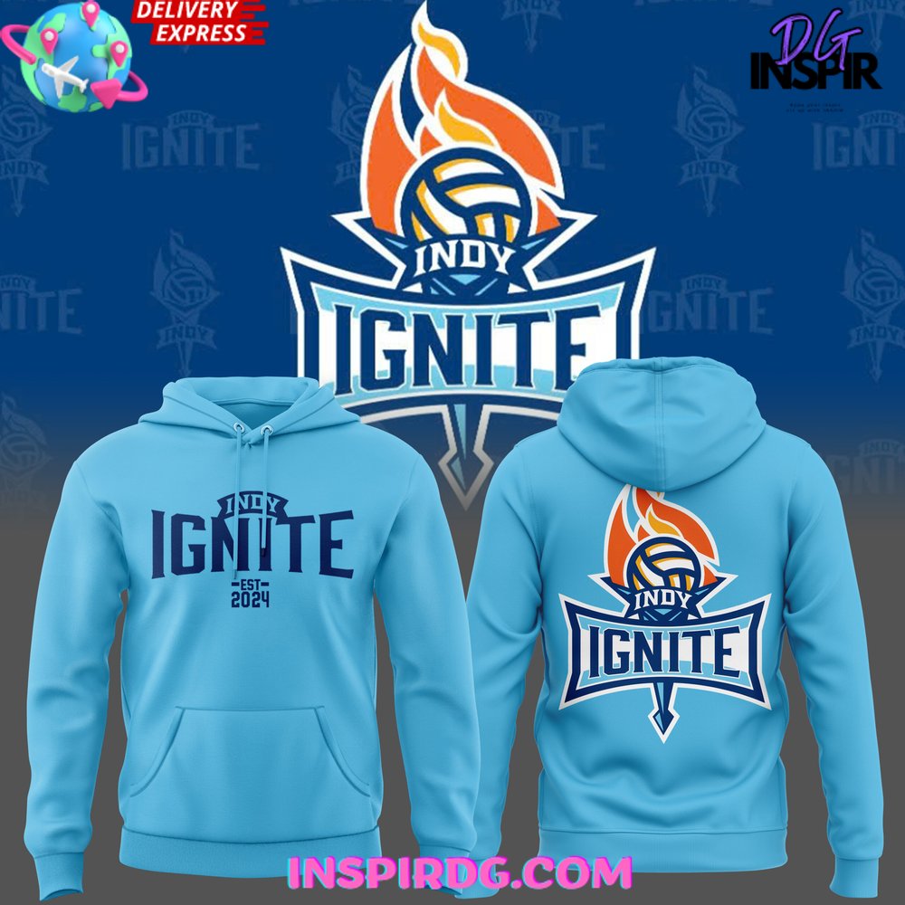 Indy Ignite Pro Volleyball 2025 Blue Sea Hoodie Gift For Sport Music Fans