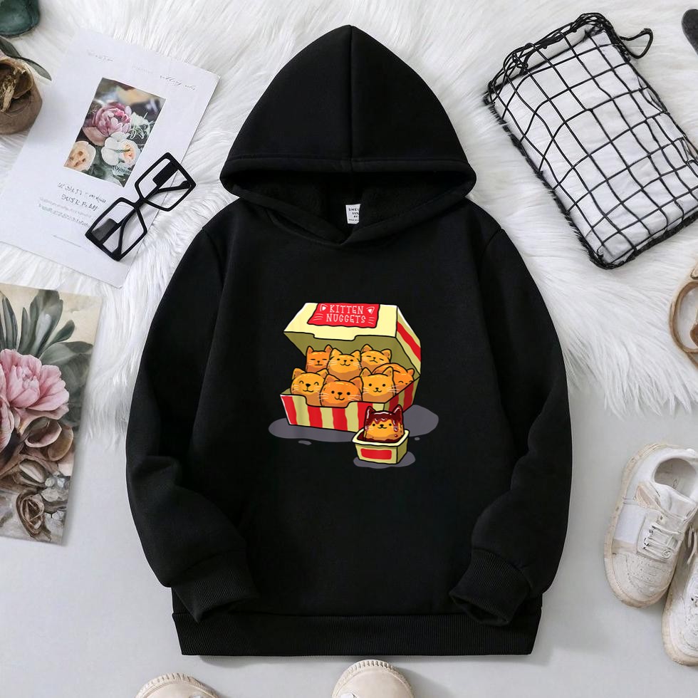 InGENIUS Funny Cat Owner Shirts & Gifts Kitten Nuggets Food Pun Cat Hoodie