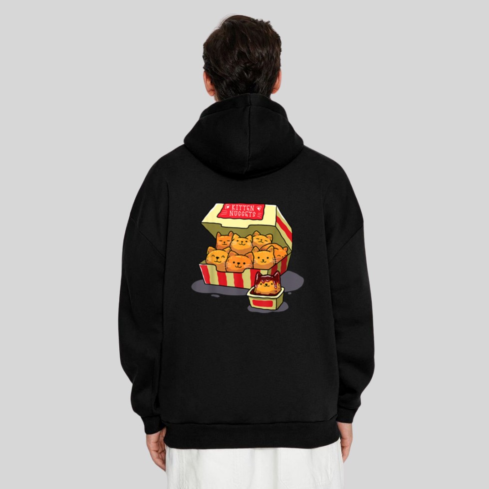 InGENIUS Funny Cat Owner Shirts & Gifts Kitten Nuggets Food Pun Cat Hoodie